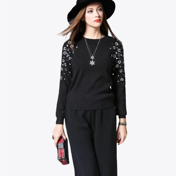 Alfani Embellished Womens Turtleneck Sweater -L/XL - Picture 1 of 17